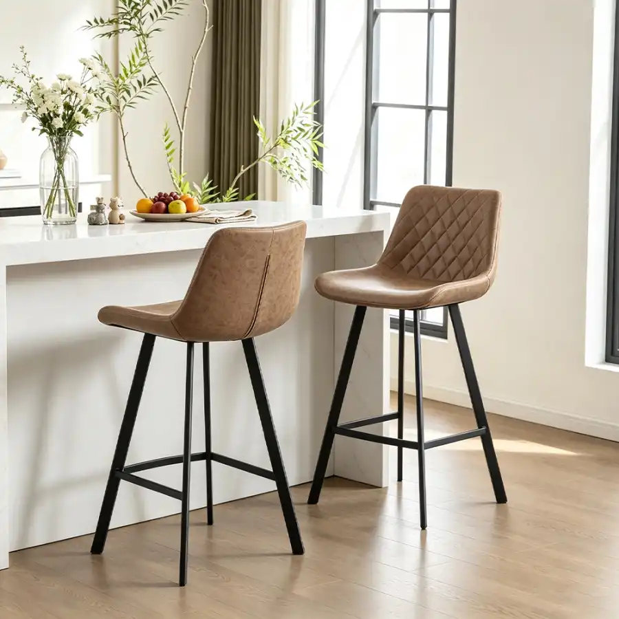 high quality leather bar chair
